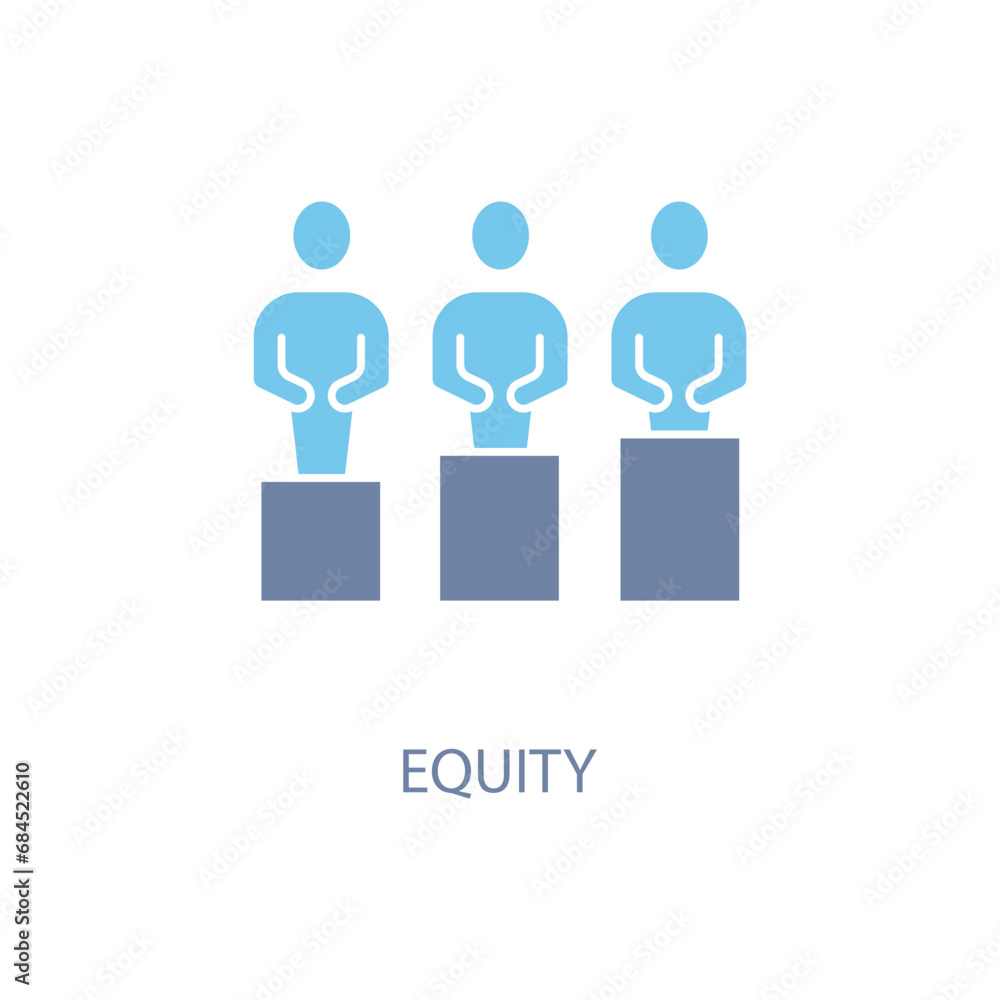 Fototapeta premium Equity concept line icon. Simple element illustration. Equity concept outline symbol design.