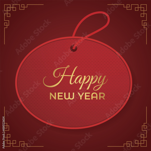 Chinese New Year festival celebration  Happy New Year background decorative elements collection.
