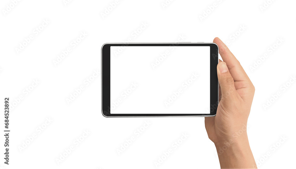 Hands holding tablet touch computer gadget Hands holding tablet touch computer gadget