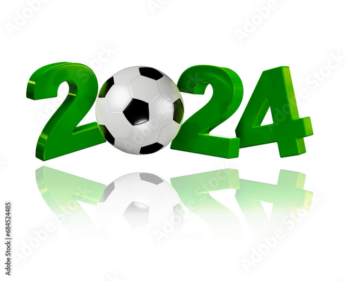 Football 2024 Design with a White Background