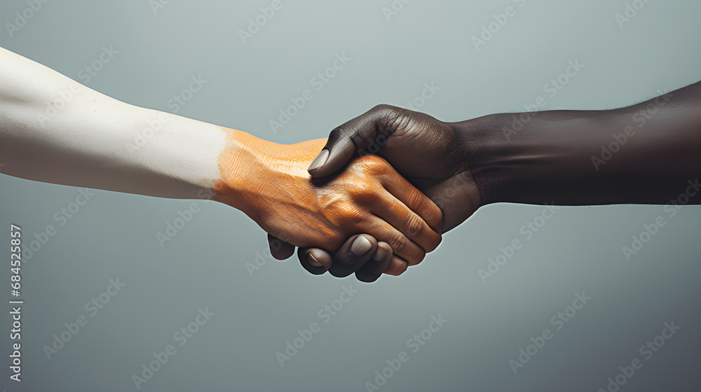 Handshake representing diversity, inclusion and unity Handshake representing diversity, inclusion and unity