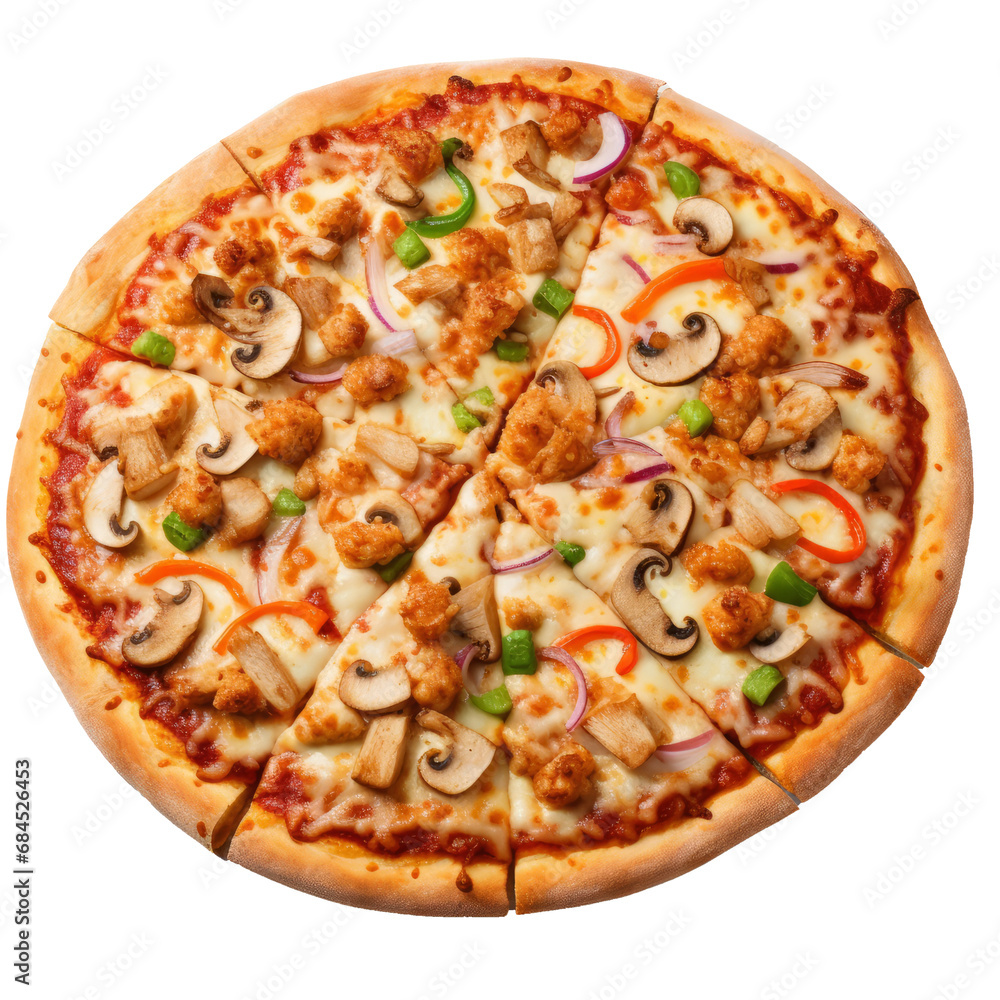 italian pizza with transparent background
