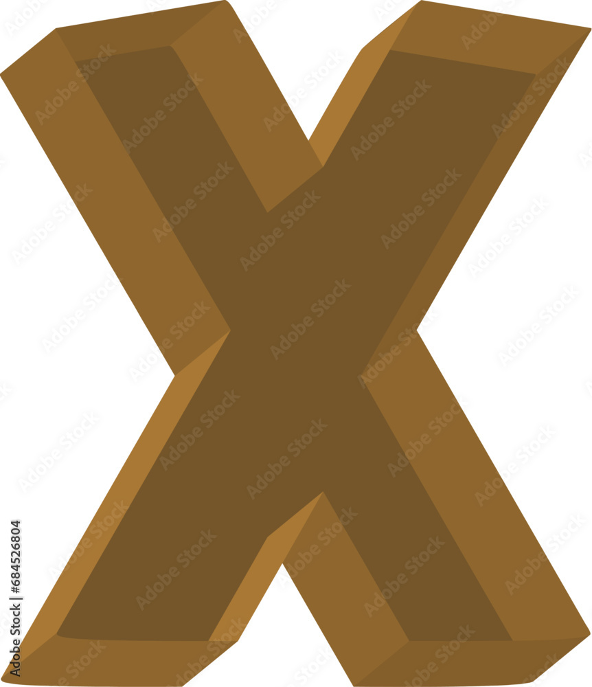 3D Alphabet Letter X 3D Alphabet Letter X