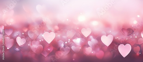 Abstract Valentine's day love and hearts bokeh background