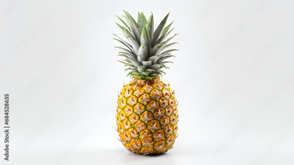 fresh ripe pineapple isolated on a white background fresh ripe pineapple isolated on a white background