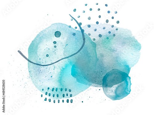Abstract Hand Drawn Watercolor Glitter Stain Texture Background