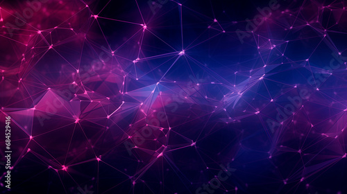 Plexus sci-fi background in dark blue and purple tones
