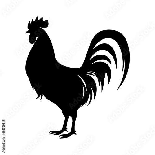 rooster isolated on white