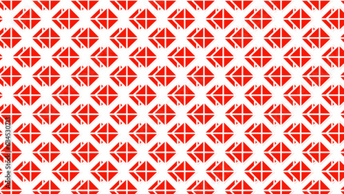 Red and white seamless background with squares