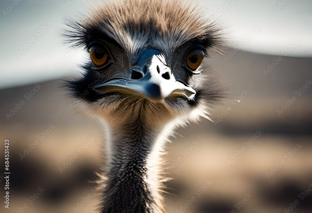 emu bird on minimal background emu bird on minimal background