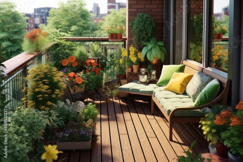 Explore the charm of the gardens on balconies and terraces