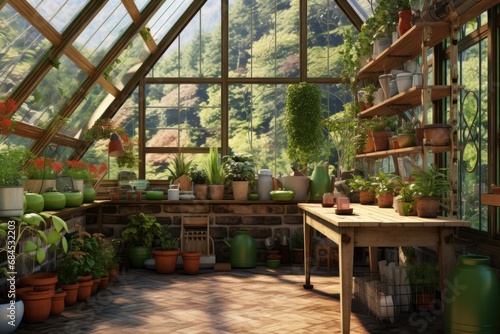 Lush and Organized Greenhouses Perfect for Cultivating Various Plant Species