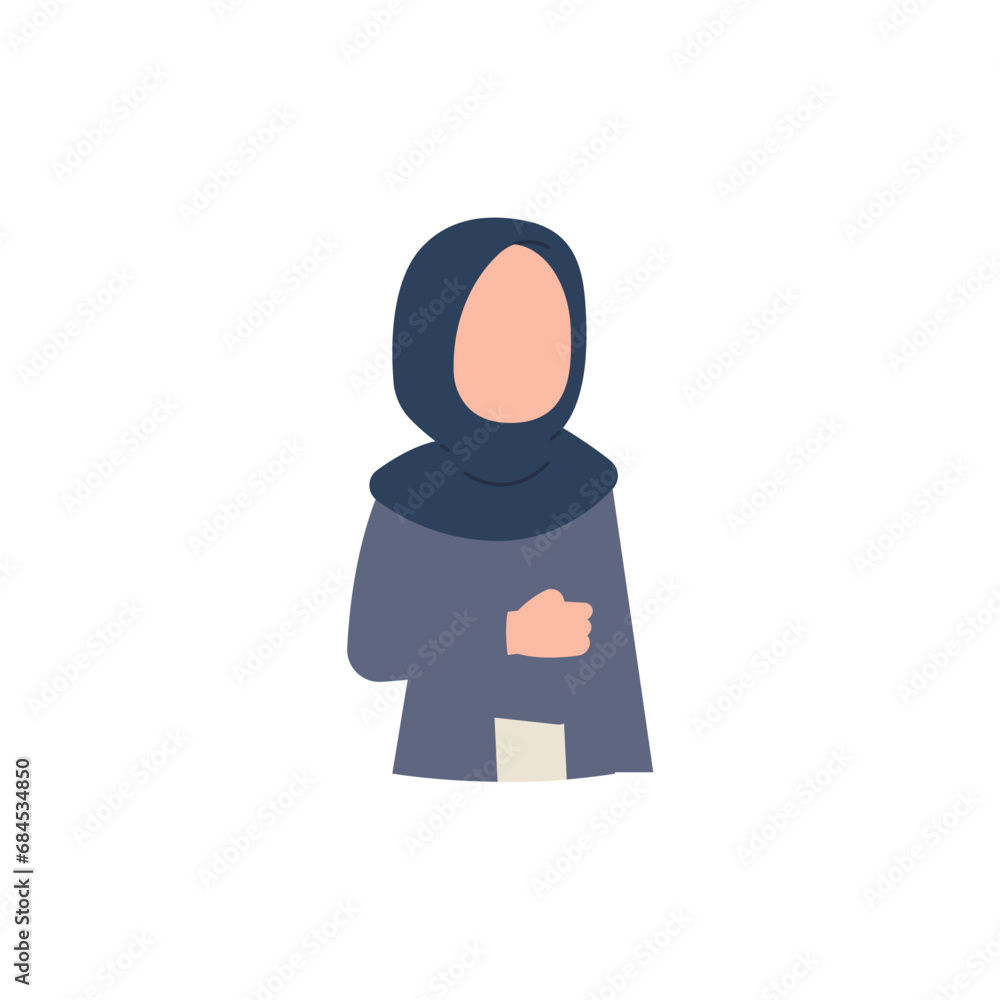set of poses of women wearing hijabs character set of poses of women wearing hijabs character