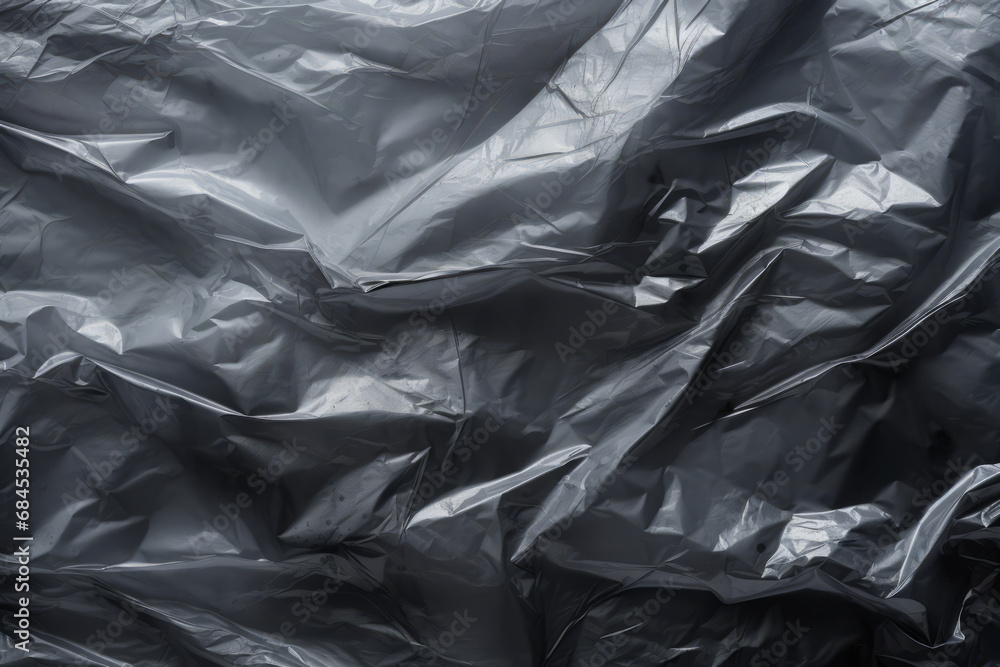 Glossy wrinkled plastic wrap texture. Generative AI Glossy wrinkled plastic wrap texture. Generative AI