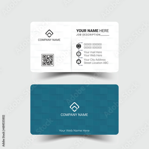 Modern creative business card and name card horizontal simple clean template vector design