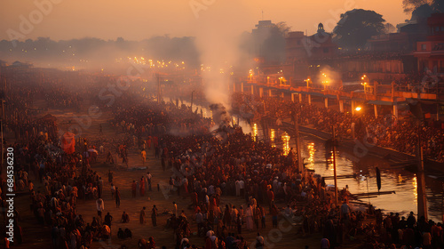 Foto Kumbha Mela festival holy place India