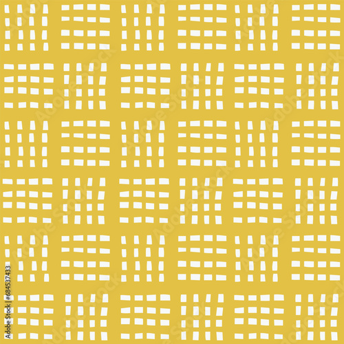 Simple and elegant hand drawn seamless pattern. Vector texture with small lines organised in squares. Minimalistic background
