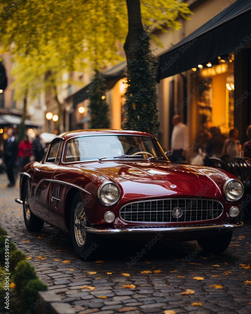 sportscar driven by stylish gentlemen sportscar driven by stylish gentlemen
