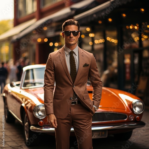 sportscar driven by stylish gentlemen © Julio