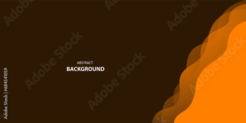 Orange wave abstract background for template, poster, flyer design. Vector illustration