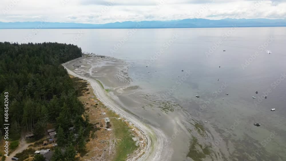 Aerial view British Columbia Coastline DRONE 4K Aerial view British Columbia Coastline DRONE 4K