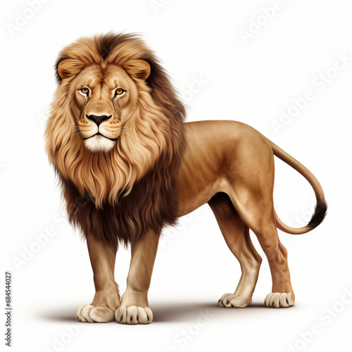 African lion Clipart isolated on white background