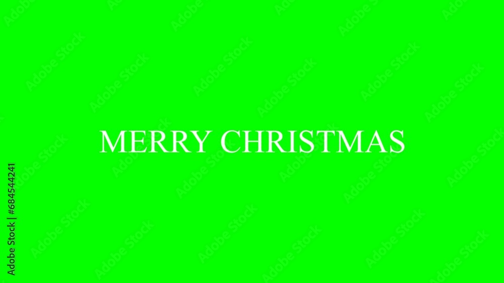 MERRY CHRISTMAS. Text animation. Green screen MERRY CHRISTMAS. Text animation. Green screen