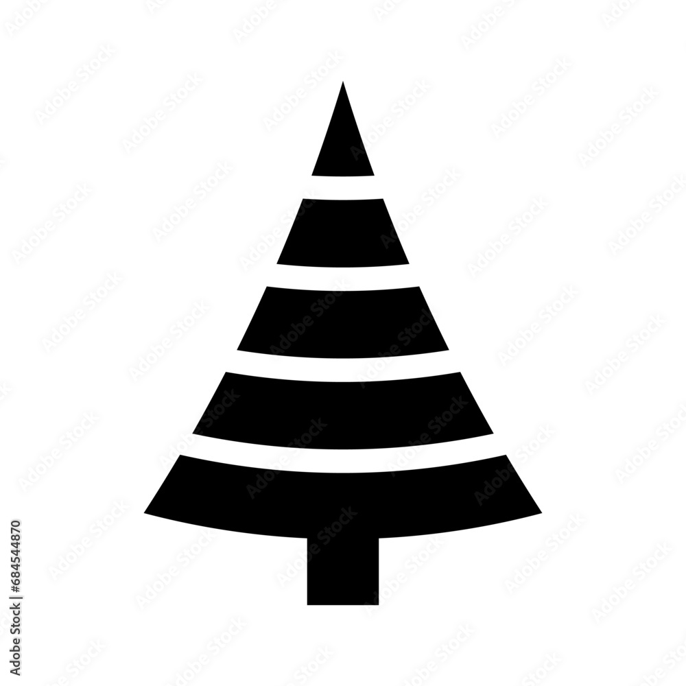Fototapeta premium Christmas tree vector icon. new year illustration sign. winter symbol.