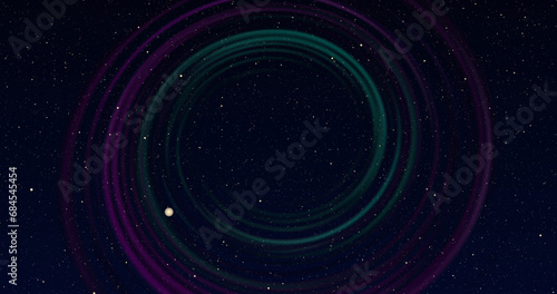 background with stars end glowing color spiral 