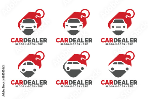 Car dealership logo set design vector illustration