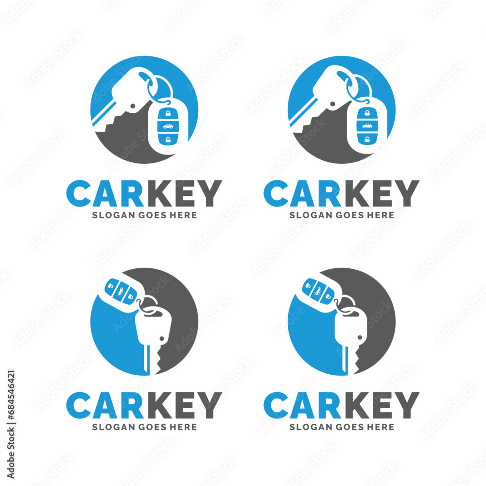 Car key logo set design vector illustration Car key logo set design vector illustration