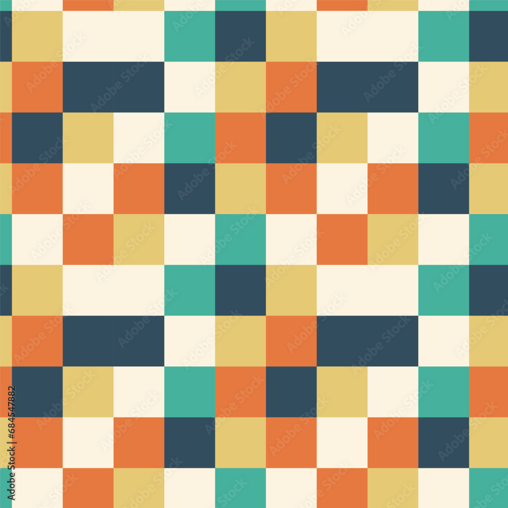 Modern seamless background. Abstract geometric pattern. A pattern with simple shapes in retro colors. Template For covers, web design, business cards, textiles, posters. Modern seamless background. Abstract geometric pattern. A pattern with simple shapes in retro colors. Template For covers, web design, business cards, textiles, posters.