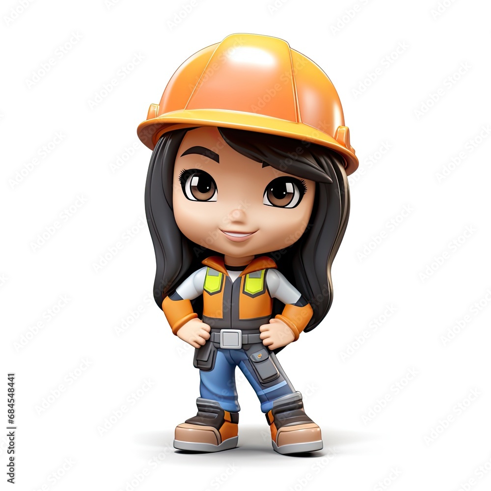 Construction Worker Hard Hat and Hi-Vis Vest Construction Worker Hard Hat and Hi-Vis Vest