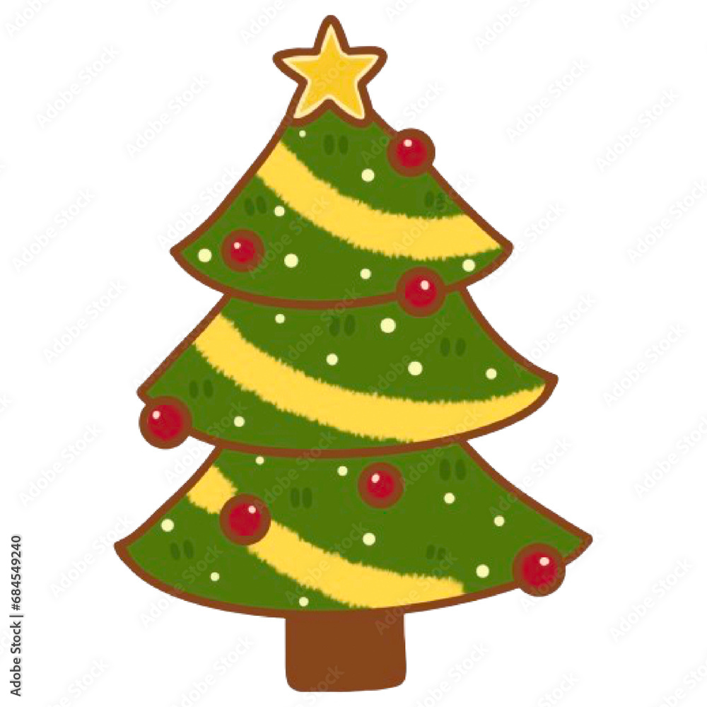 Naklejka premium Christmas decoration clipart