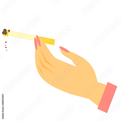 Cigarette in hand