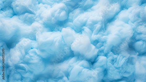 Blue cotton candy background. Candy floss texture. Generative AI photo