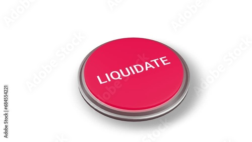 Liquidate Button pressing on white screen