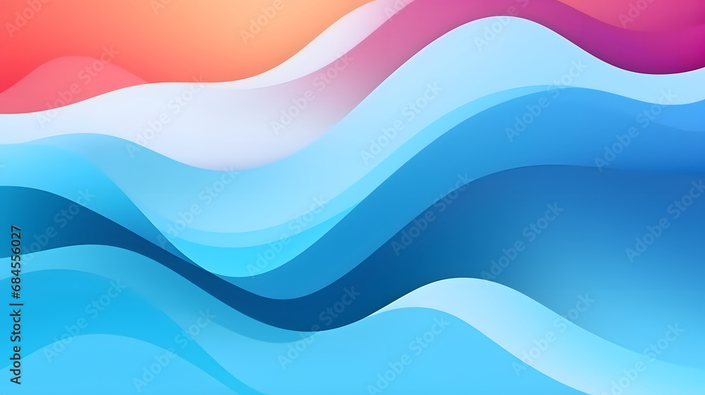 Colorful geometric background. Fluid and curve shapes composition. Creative design