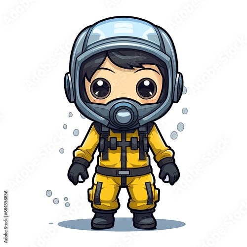 Woman in Scientist Protective Gear icon