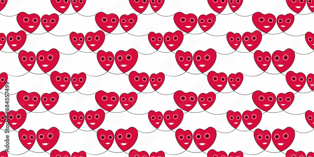 Vector Seamless background for vector illustration for valentine's day in retro 70's 80's style. cute cupid. Vector Seamless background for vector illustration for valentine's day in retro 70's 80's style. cute cupid.