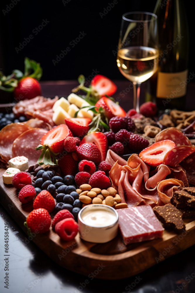 Valentine's Delight: Dessert Charcuterie Board Paired with Champagne
