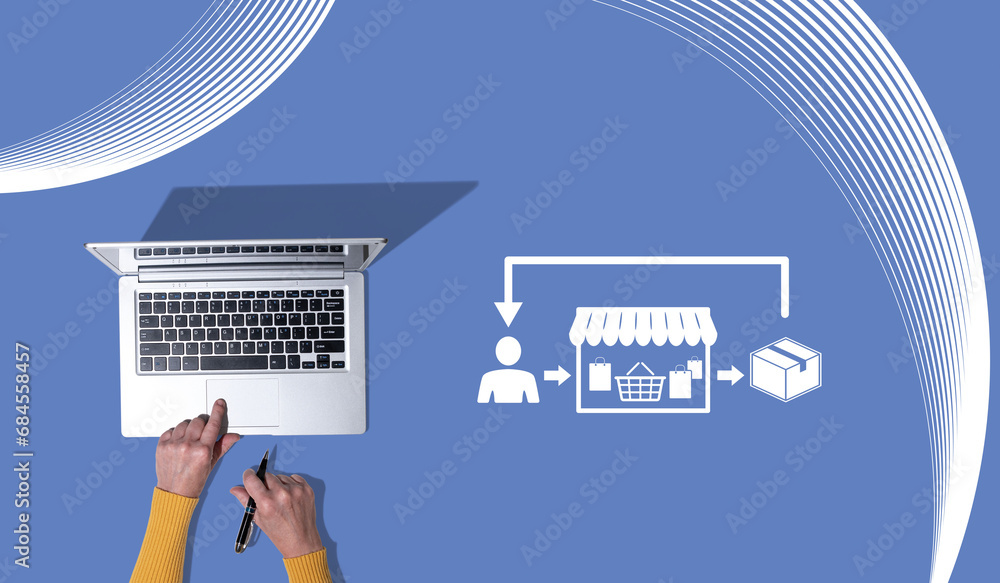 Fotografie Concept of dropshipping