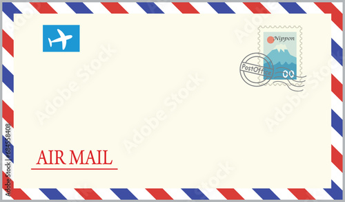 Simple airmail vector illustration.