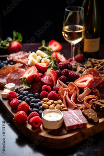 Valentine s Delight  Dessert Charcuterie Board Paired with Champagne