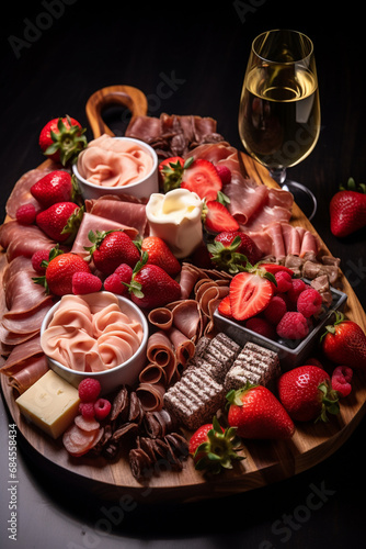 Valentine's Delight: Dessert Charcuterie Board Paired with Champagne