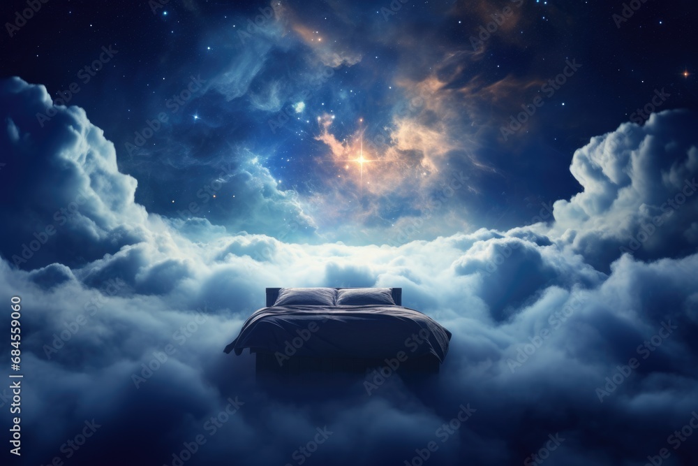 Lucid Dream Concept. A Dreamscape with Lucid Dreaming Effect, Featuring
