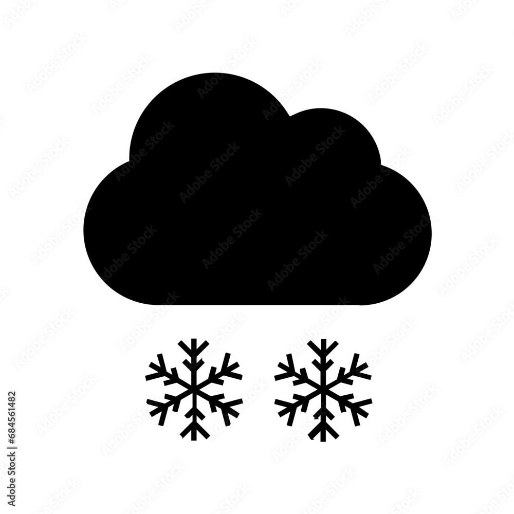 cloud and flake icon illustration cloud and flake icon illustration