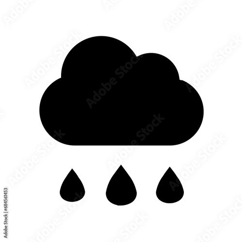 cloud and rain Icon illustration