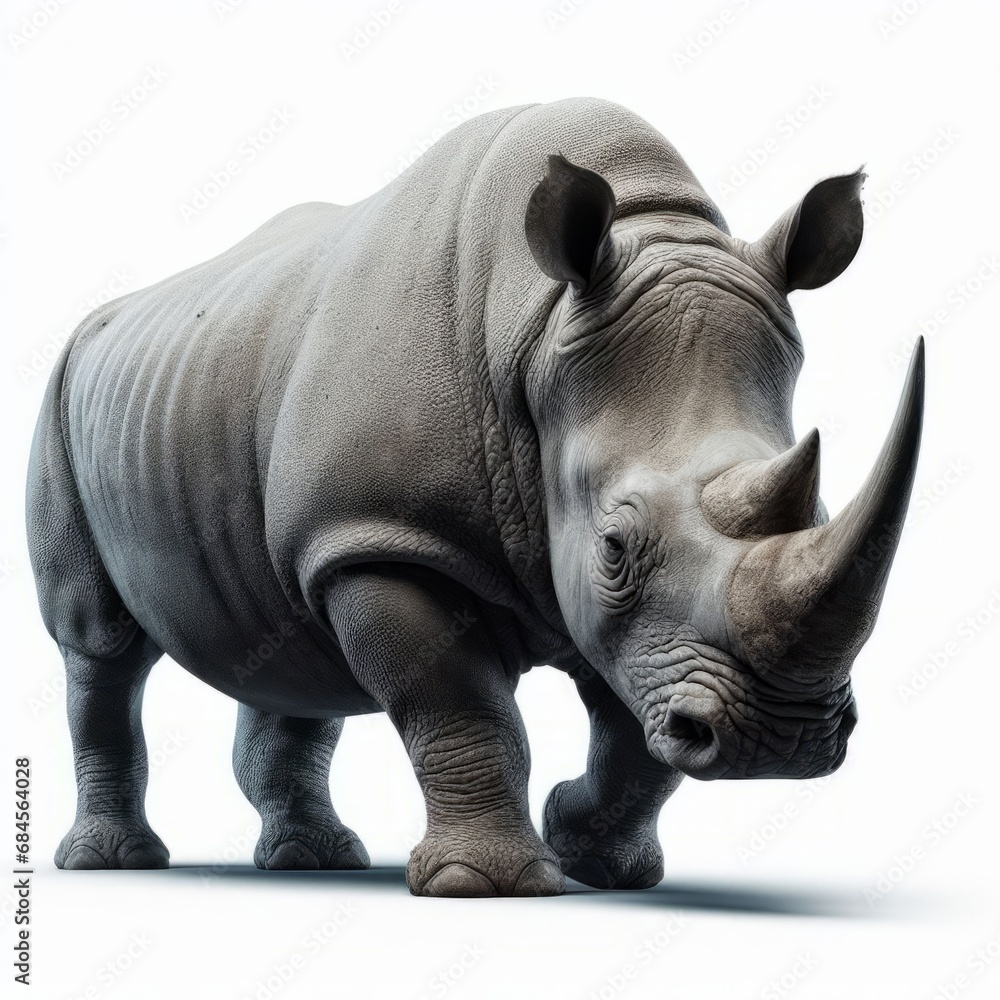 Fototapeta premium rhino isolated on white background