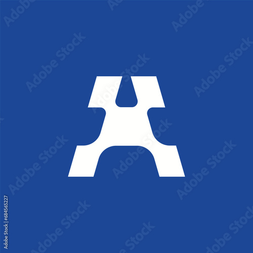abstract letter A logo